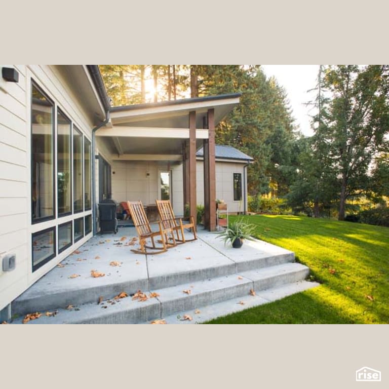 Rear Patio with Patio Stone by Winsome Construction