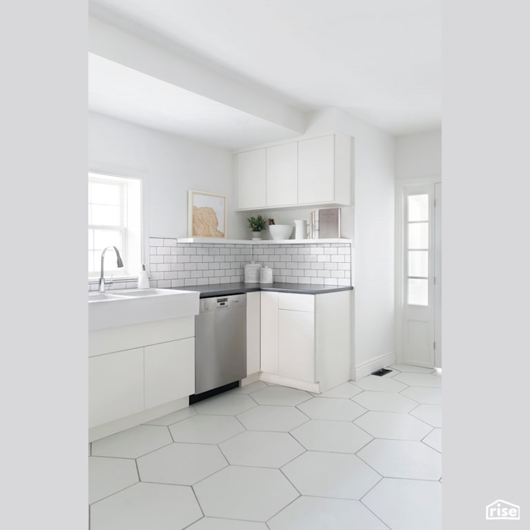 Kitchen - West-End Halifax Contemporary Transformation with Vinyl Window Frame by Case Design/Remodeling