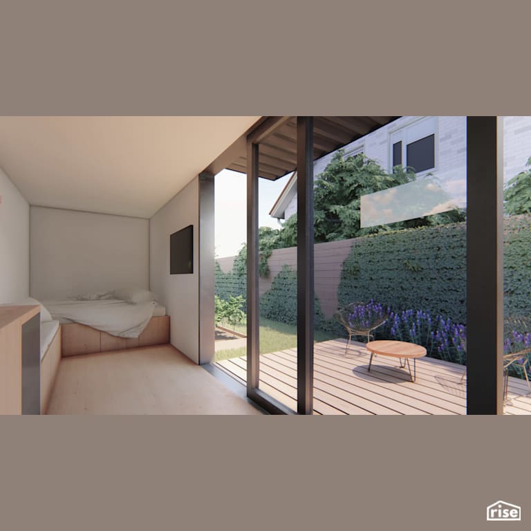 ADU - Bedroom with Television by RAD LAB