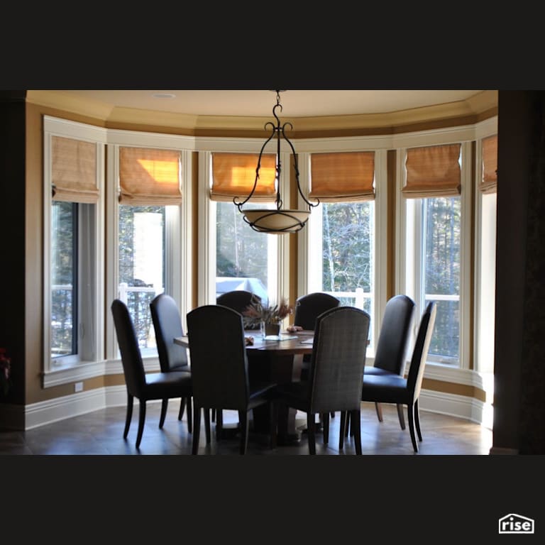 Window Treatments with Engineered Hardwood by Amazing Space Interiors