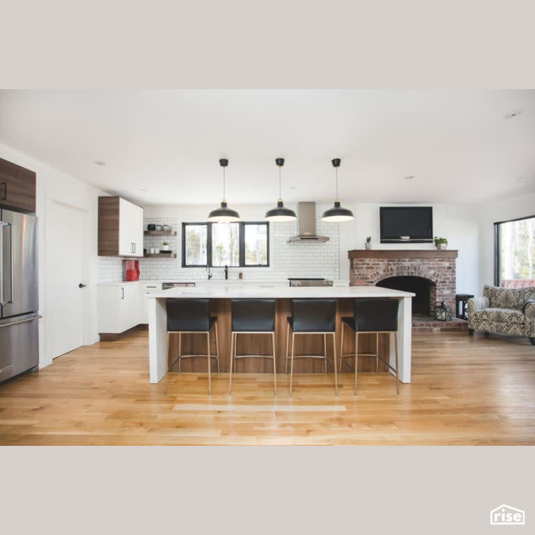 Joyfully Warm Rothesay Reno Kitchen with Low-Flow Kitchen Faucet by Vantage Build