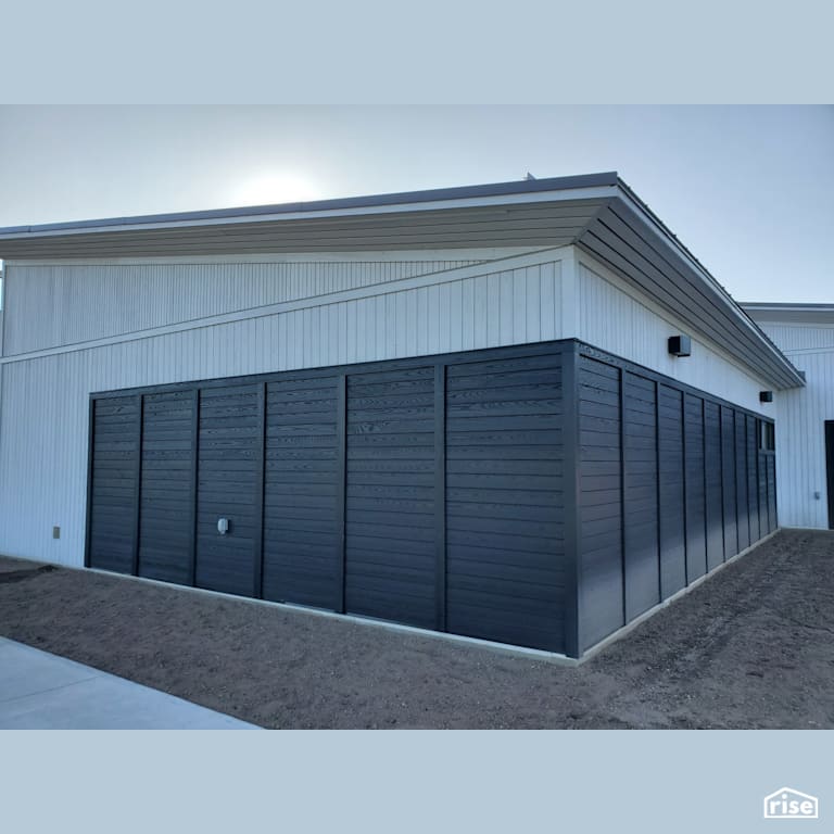 Painted ash Snap To It siding with Thermally Modified Wood Siding by Thermalwood Canada