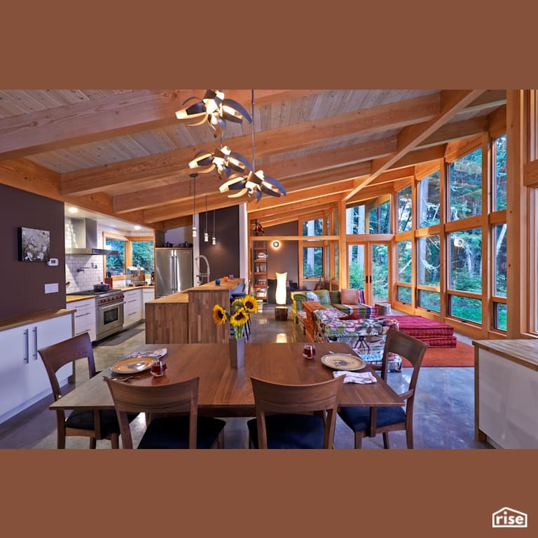 Vashon Island Custom Home with Argon Gas Filled Window by FabCab Inc
