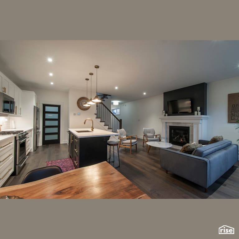 The Fleetview - Kitchen with Laminate Flooring by Bowers Construction