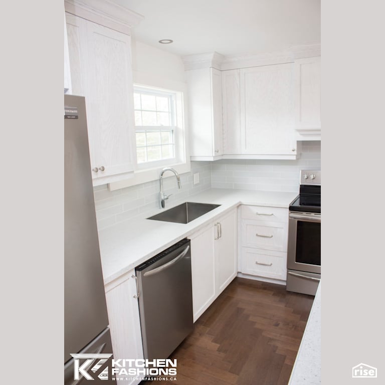 White Frosted Kitchen with FSC Certified Wood Cabinet by Home Fashions