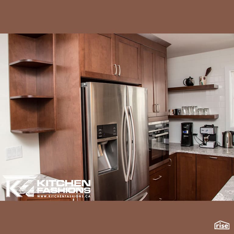 Cinnamon Stained Kitchen with Wall Oven by Home Fashions