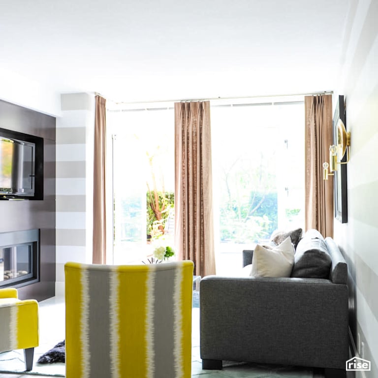 Living Room with Gas Fireplace by PlaidFox