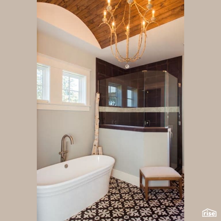 Master Bathroom Ensuite with Low-Flow Bathroom Faucet by Winsome Construction