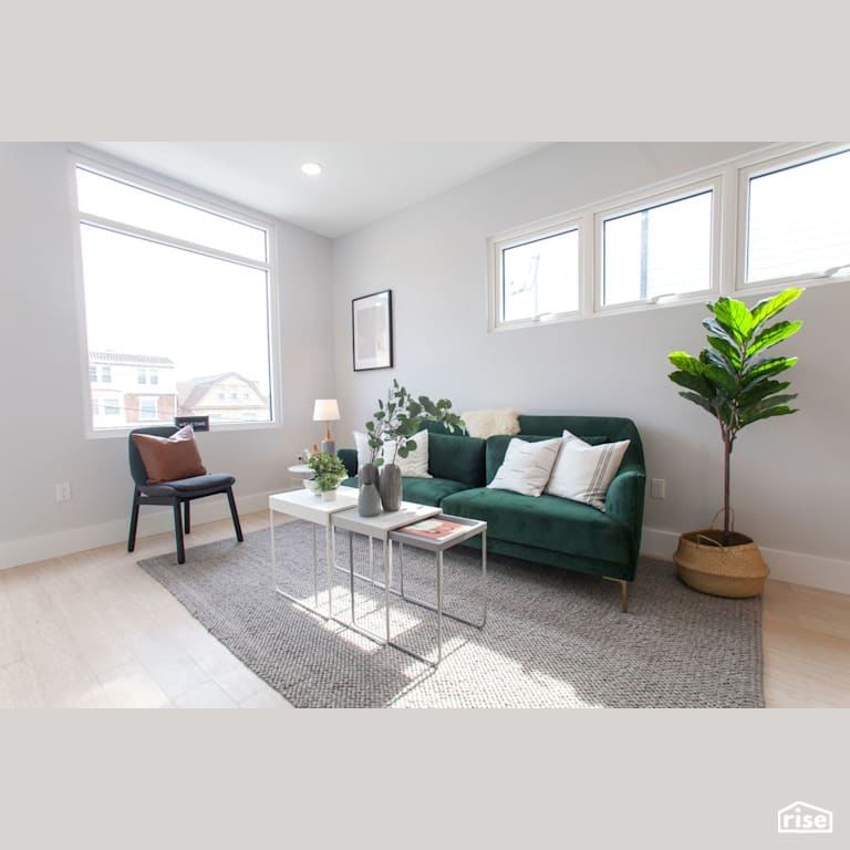 Black Street Development Living Room With Natural Light with Integrated LED by Module