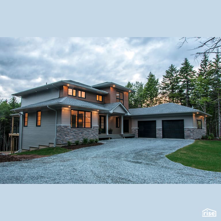 Modern Retreat - Exterior with Brick Siding by Homes by Highgate