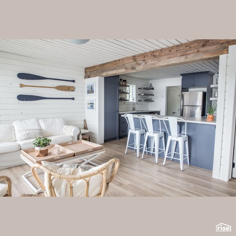 Cottage Kitchen with Laminate Flooring by Reimagine Designs