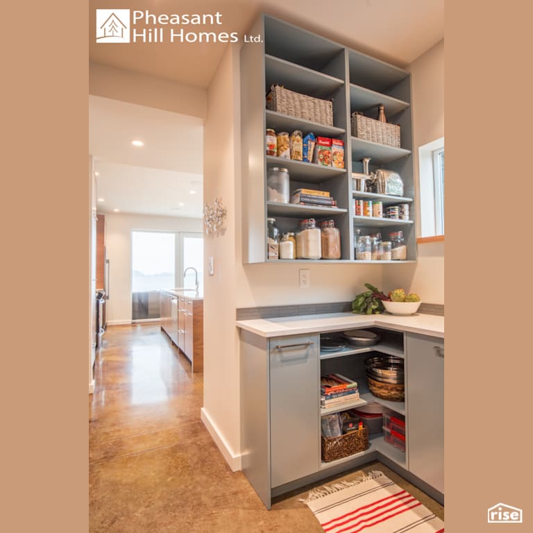 Beachfront Living - Pantry with Integrated LED by Pheasant Hill Homes Ltd.