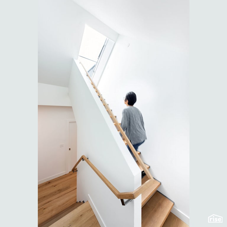 Roof deck stair with Home Ventilation System by Lanefab Design/Build