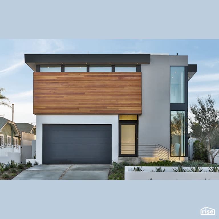 Chic Shiplap Home Exterior with Shiplap Wood Siding by Tracy A. Stone Architect