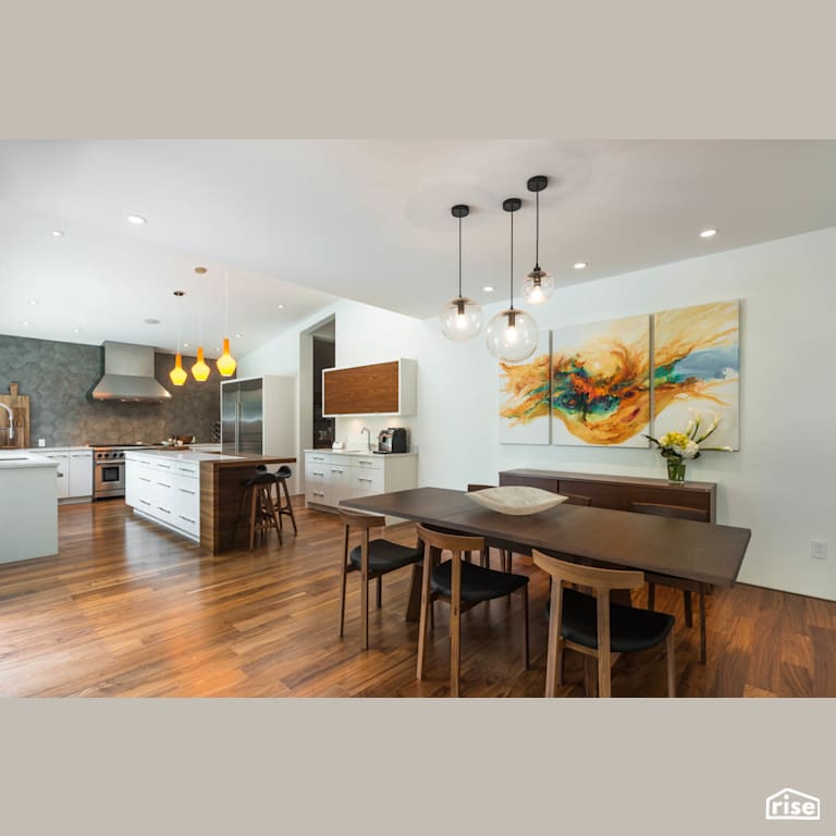 Fort Langley Modern Blend - Dining Room/Kitchen with LED Lighting by My House Design/Build Team Ltd.