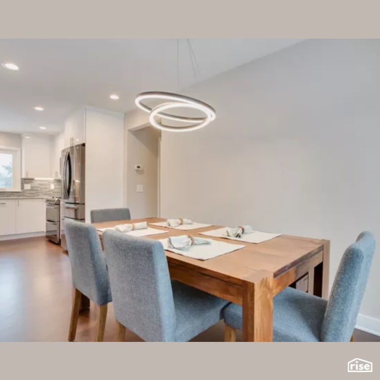 Dining Room with Integrated LED by Constructive Builders