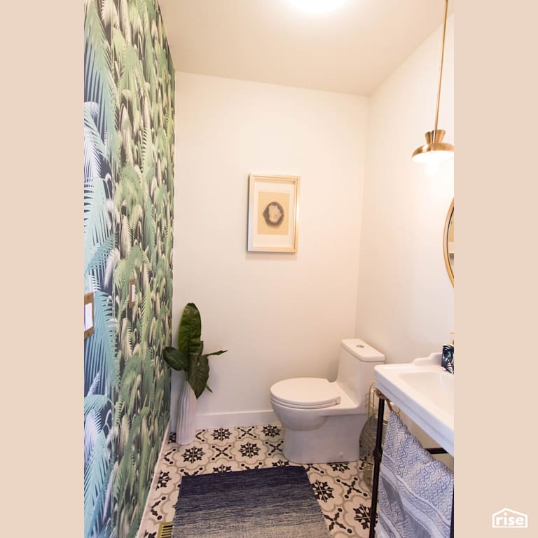 Paradiso Powder Room with LED Lighting by Bowers Construction