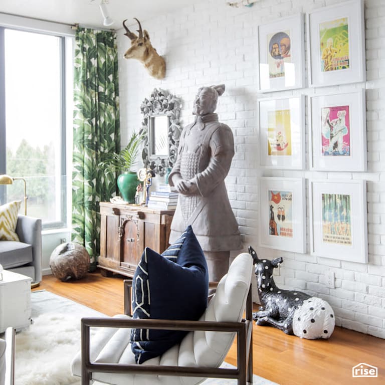 Gastown Loft - Living Room with Engineered Hardwood by PlaidFox