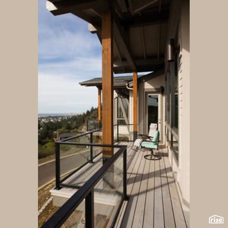 Deck with Cedar Decking by Winsome Construction