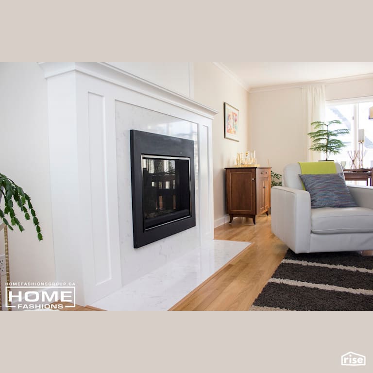 Home Fashions - Fireplace with Cambria Mantel with Gas Fireplace by Home Fashions