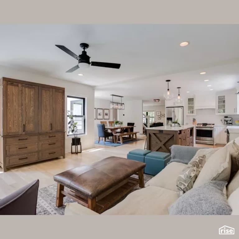 Family Room with Integrated LED by Constructive Builders