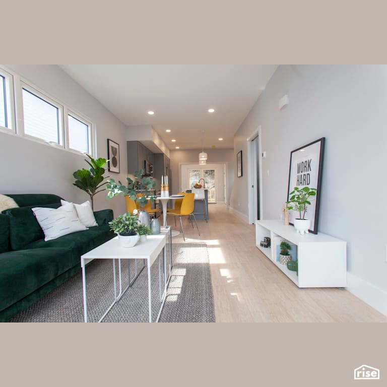 Black Street Development Living Room and Kitchen with Integrated LED by Module