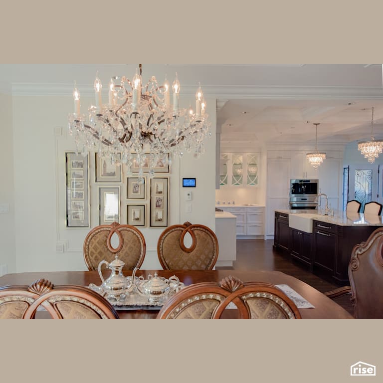 Dining Room with Wall Oven by My House Design/Build Team Ltd.