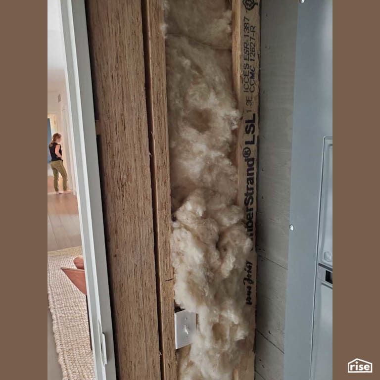 A peek at the wool! with Sheep's Wool Blown-In Insulation by Havelock Wool