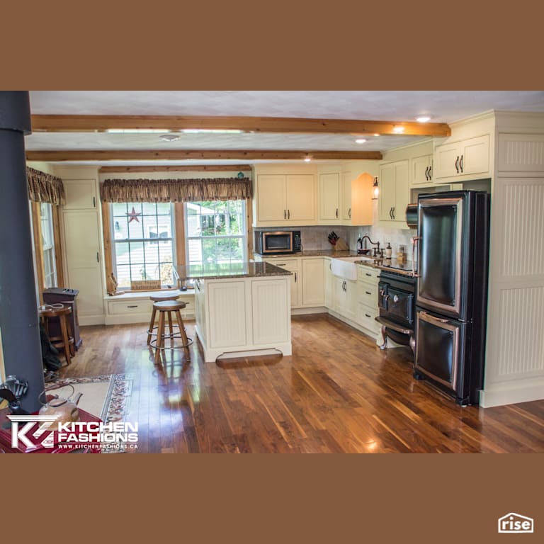 Country Kitchen with Induction Cooktop by Home Fashions