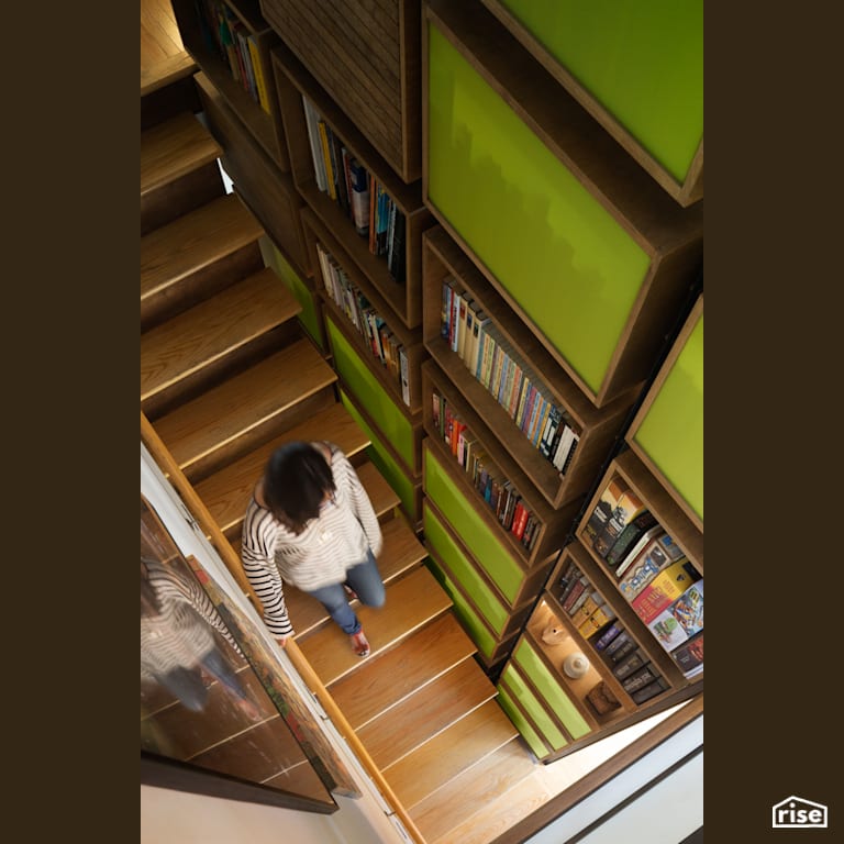 Dahlia Drive Staircase with Engineered Hardwood by Tracy A. Stone Architect