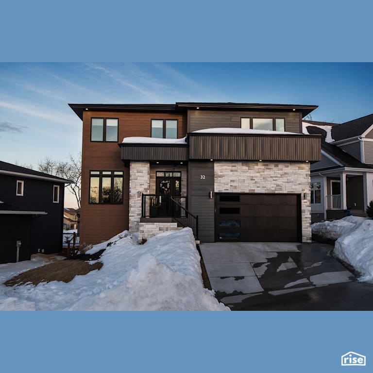 The Tempranillo - Exterior with Stone Siding by Bowers Construction