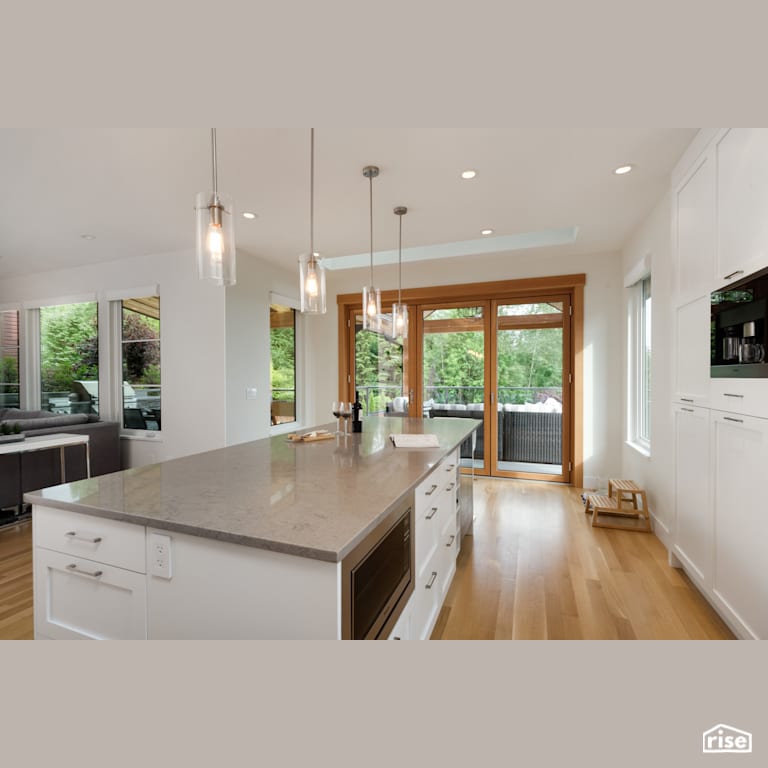 Kitchen with Integrated LED by My House Design/Build Team Ltd.