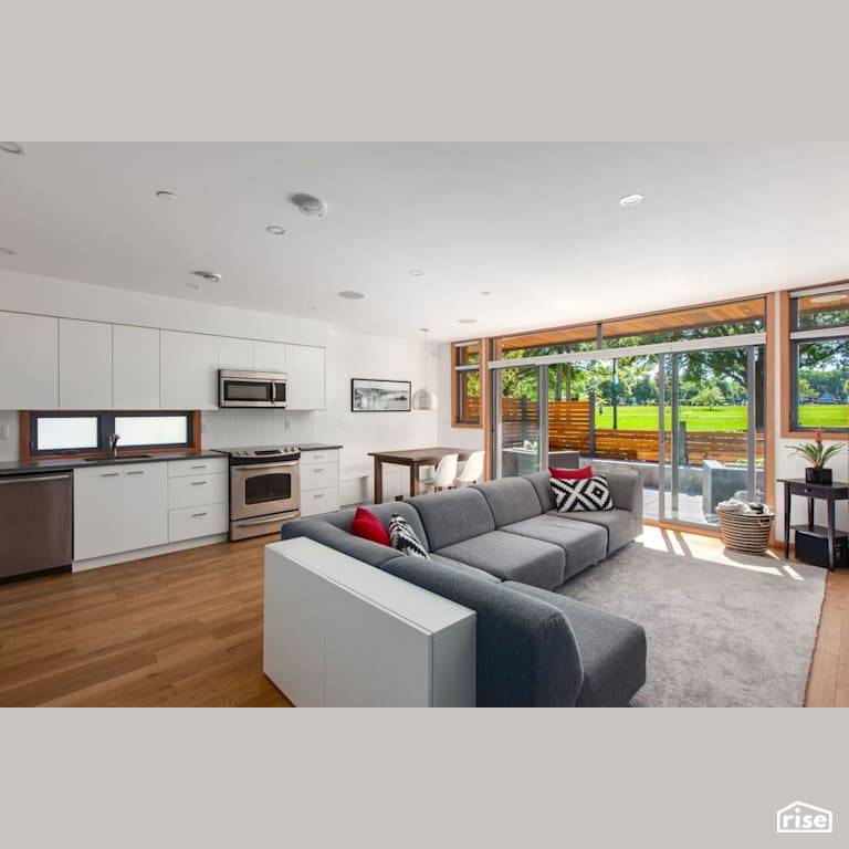 4634 Carnarvon - Living Room with Fixed Window by Lanefab Design/Build