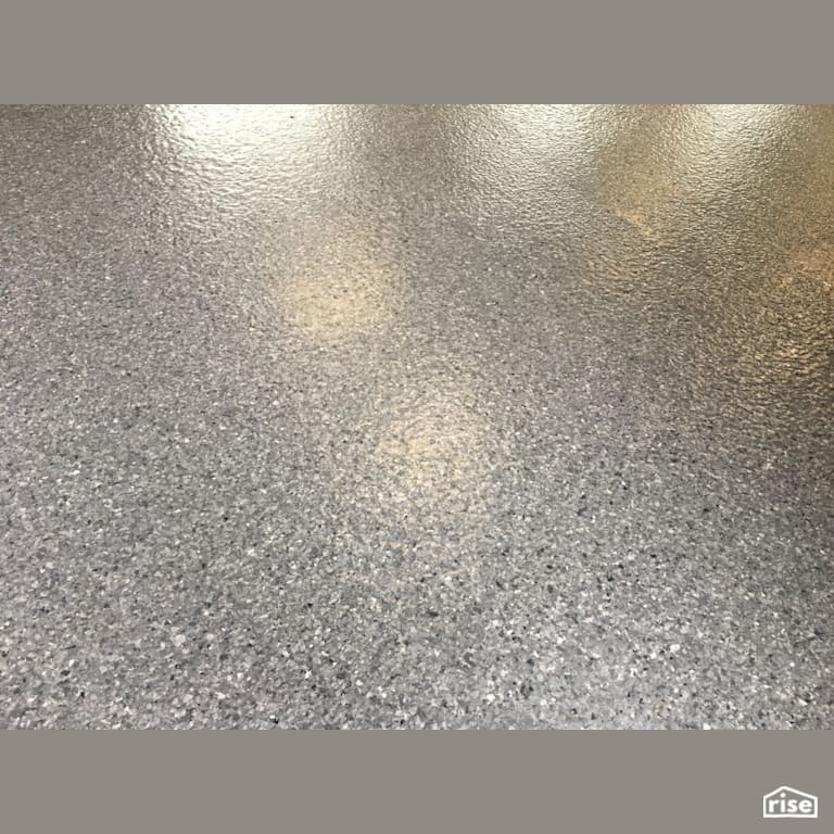 Polyaspartic Flake Garage Floor with Concrete Flooring by DeltaCrete
