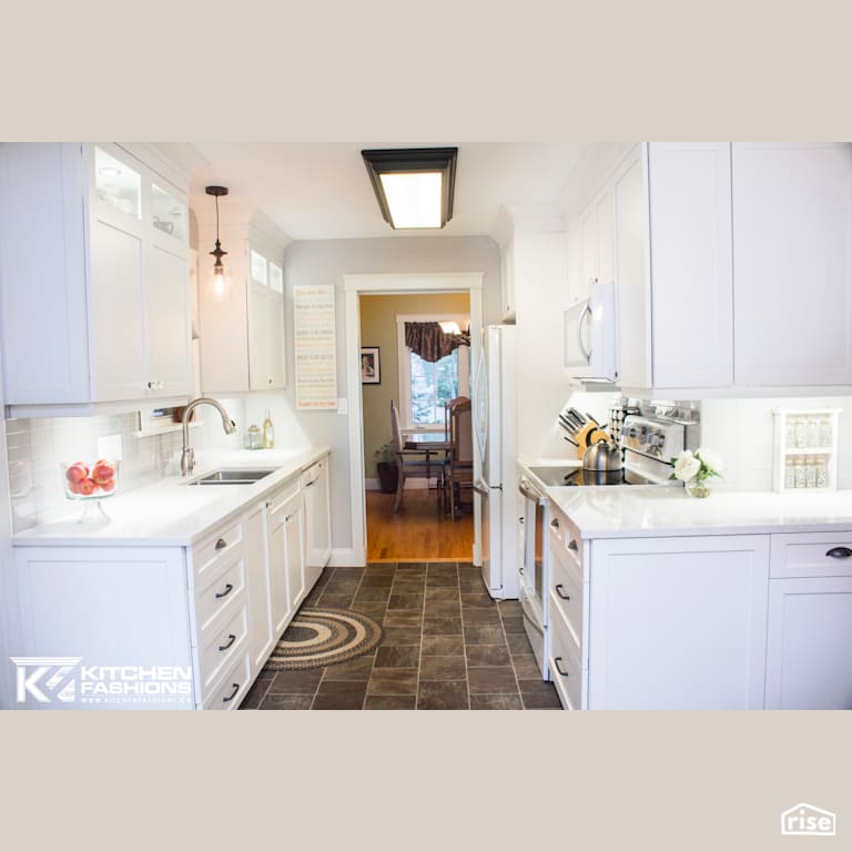 Kitchen Fashions - Beautiful White Kitchen with LED Lighting by Home Fashions