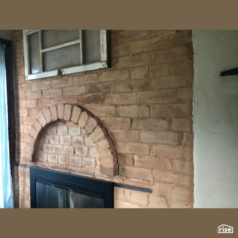 Compressed earth block indoor fireplace with Compressed Earth Blocks by TexaTerra Block