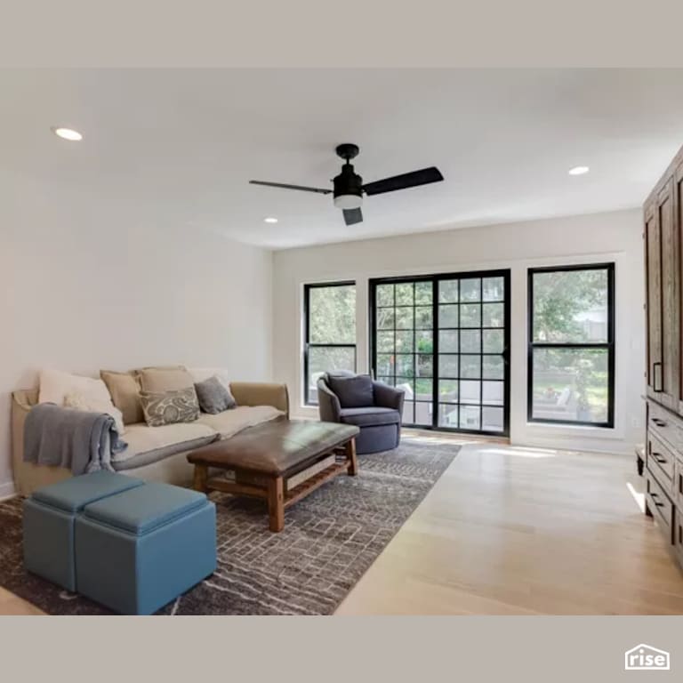 Family Room with Integrated LED by Constructive Builders