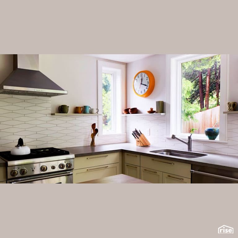 Chestnut Hill Addition with Gas Range by Helios Design Group