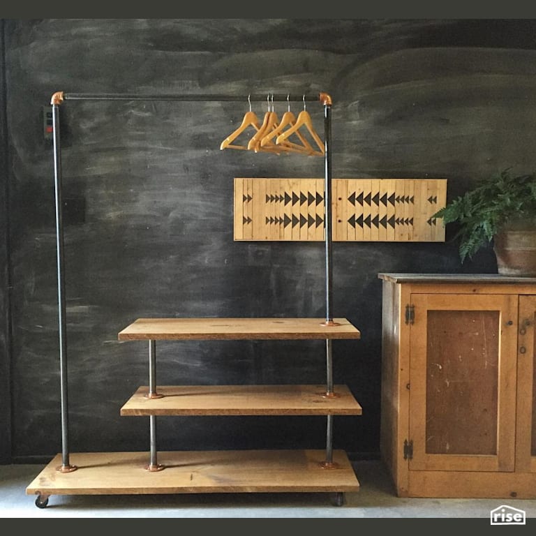 Luggage and clothing rack with Interior Wood Finish by Vermont Natural Coatings