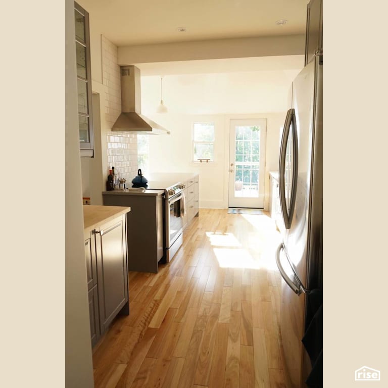 Robbie Street - Kitchen with FSC Certified Solid Wood Countertop by Brad Goodsell Design | Build Inc