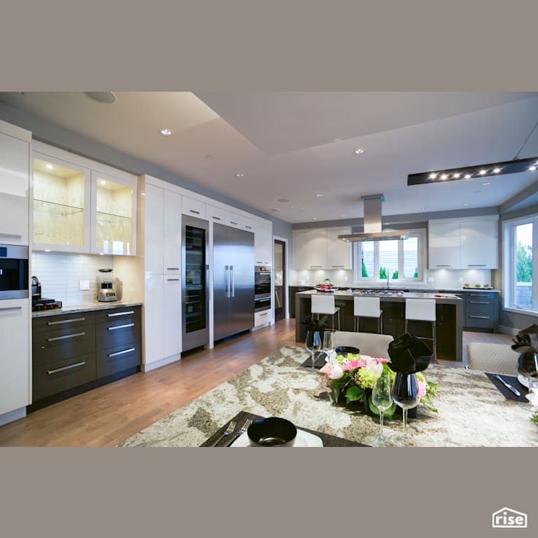 Kitchen with Integrated LED by My House Design/Build Team Ltd.