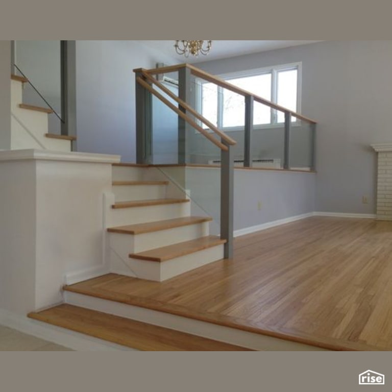 Custom Staircase with FSC Certified Hardwood by Constructive Builders