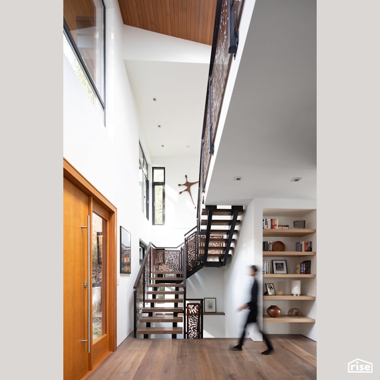Eastridge Front Hallway with Fixed Window by Synthesis Design