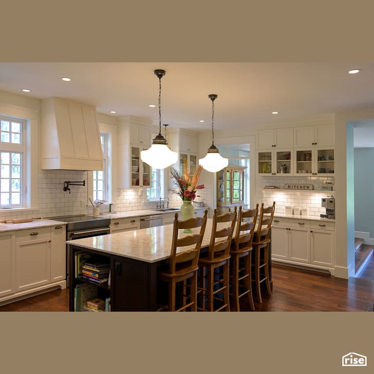 Kitchen with Low-Flow Kitchen Faucet by Ellenwood Homes