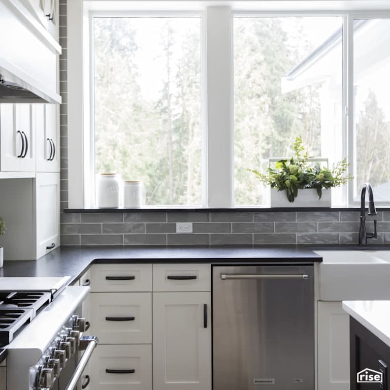 Riverside - Kitchen with Wood Veneer Cabinet by PlaidFox