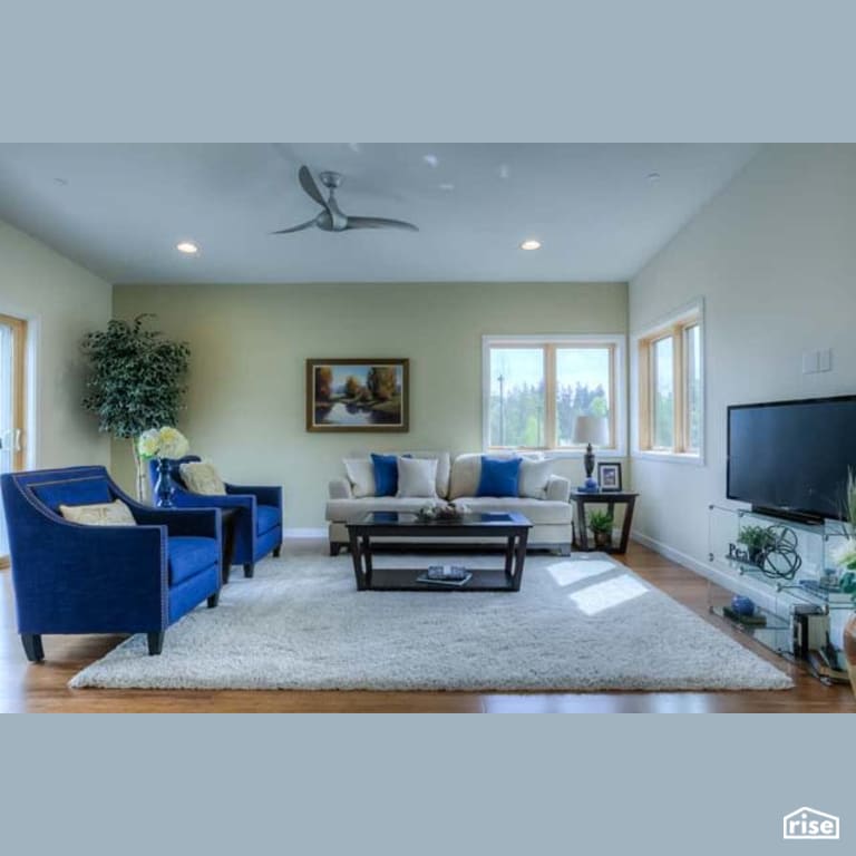 Living Room with Integrated LED by Winsome Construction