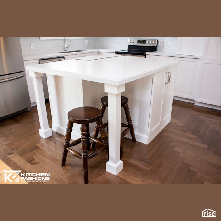 White Frosted Kitchen with FSC Certified Wood Cabinet by Home Fashions