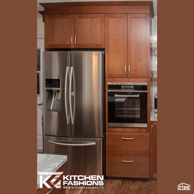 Cinnamon Stained Kitchen with Wall Oven by Home Fashions