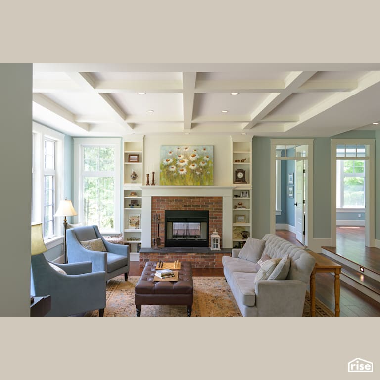 Living Room with Integrated LED by Ellenwood Homes