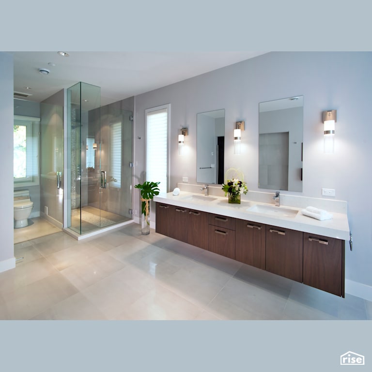 Ensuite with LED Lighting by My House Design/Build Team Ltd.